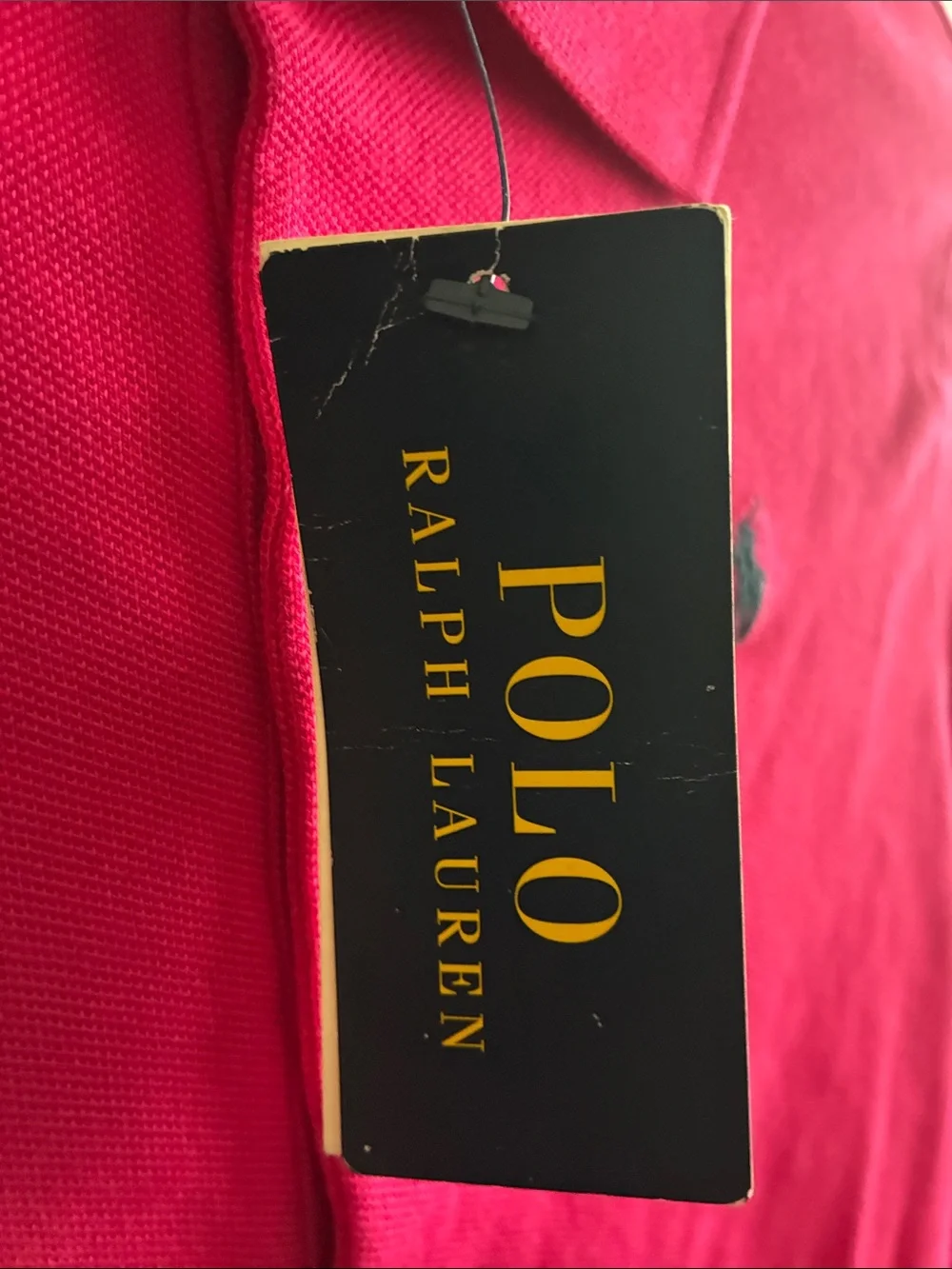 Ralph Lauren Girls Hot Pink Long Sleeve Polo Top